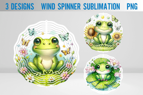 Download Frog Wind Spinner Sublimation Designs - Wind spinner Collection