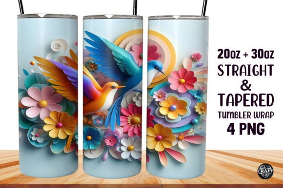 Download 3D Birds 20oz Tumbler Sublimation Skinny - Sublimation skinny Collection