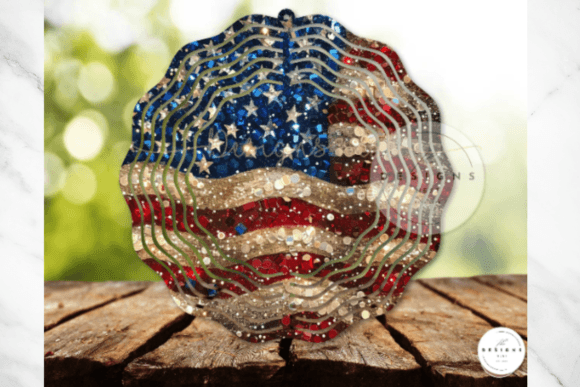 Download Glitter USA Flag Wind Spinner - Premium Resources