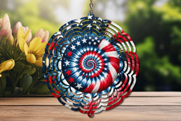 Download USA Flag Swirl Wind Spinner - Wind spinner Collection