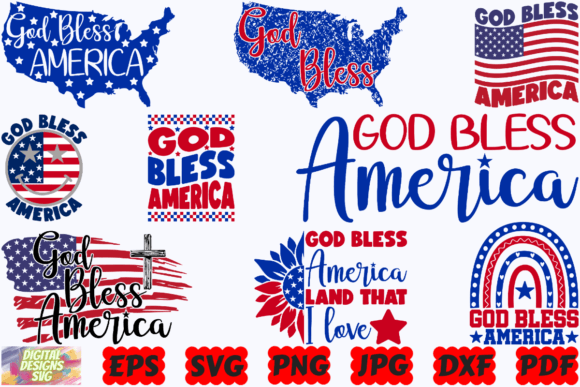 Download God Bless America SVG | 4th of July SVG - God bless Collection