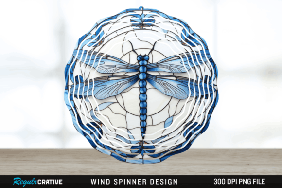 Download Blue and White Dragonflies Wind Spinner - Wind spinner Collection