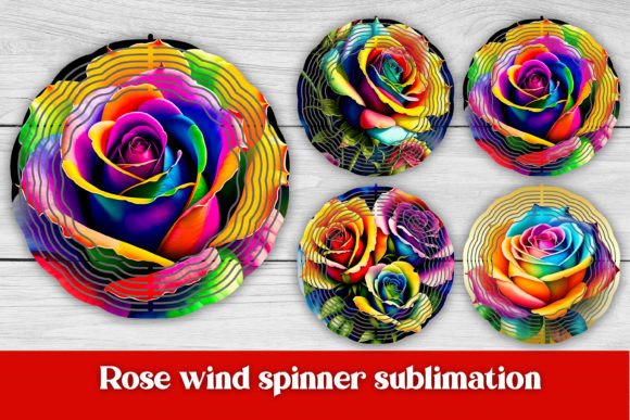 Download Flower Rose Wind Spinner Sublimation - Wind spinner Collection