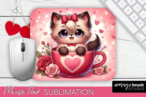 Download Valentines Mouse Pad - Valentine Cat PNG - Valentines mouse pad Collection