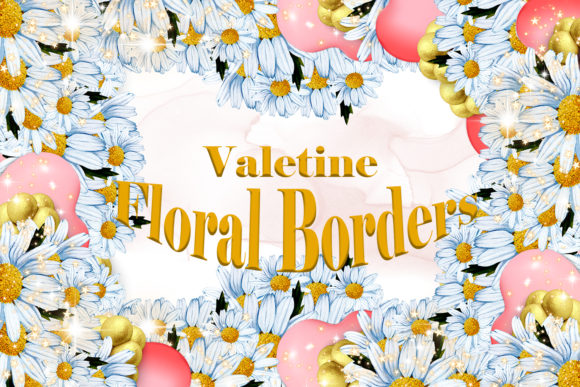Download Valentine Watercolor Floral Borders - Valentine watercolor Collection